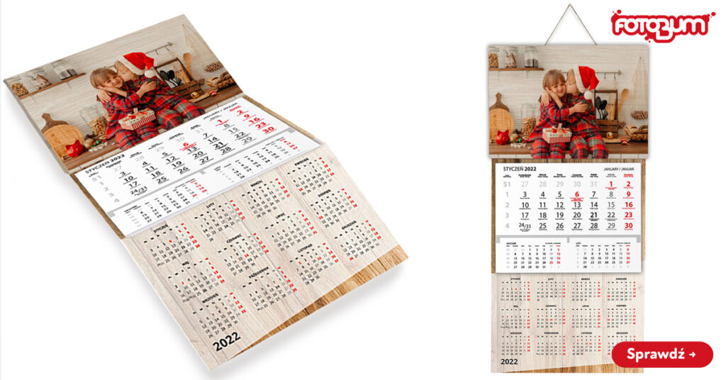 Kalendarz personalizowany prezent na Dzień Babci Dziadka 2022