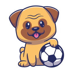 Pies z piłką